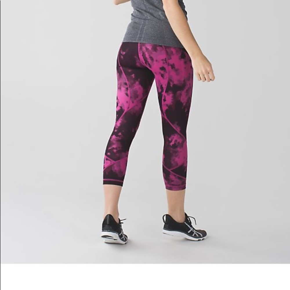 Lululemon Athletica High-Waisted Pink and Black Leggings